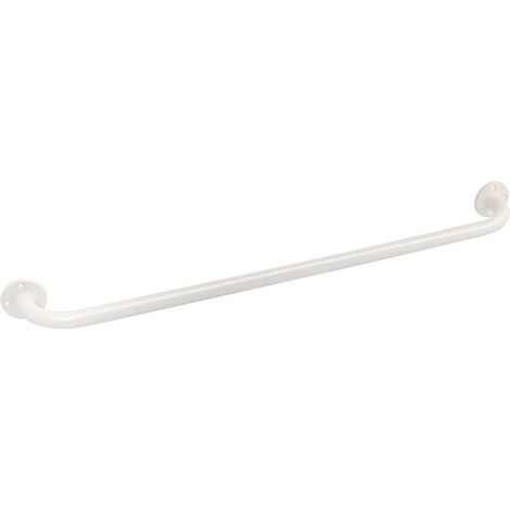 Godonnier – Barre de maintien droite acier blanc 365 mm – Fixation sécurisée pour salle de bain – Prise en main douce – 449830 (1/2)