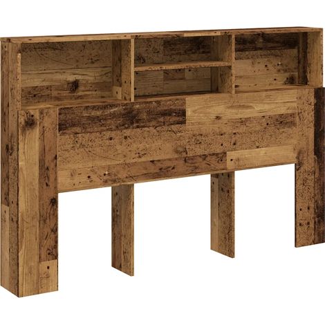 Armadio testata letto libreria salva-spazio 160 x 19 x 103,5 cm in legno multistrato legno vecchio 020050958