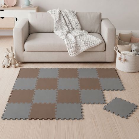18 Piezas Alfombra Puzzle para Bebés y Niños - 30x30 Suelo Goma EVA Tapete Juego (1/5)