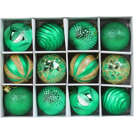 Baumschmuck, bruchsichere Dekokugeln, dekorative Anhängerkugeln für Weihnachtsbäume, Weihnachtsdeko, grüne Innendekoration (1/5)