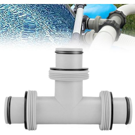 Pool T-Stück Schlauchverbinder Ø38mm mit 3-Wege-Ventil für Intex & Bestway