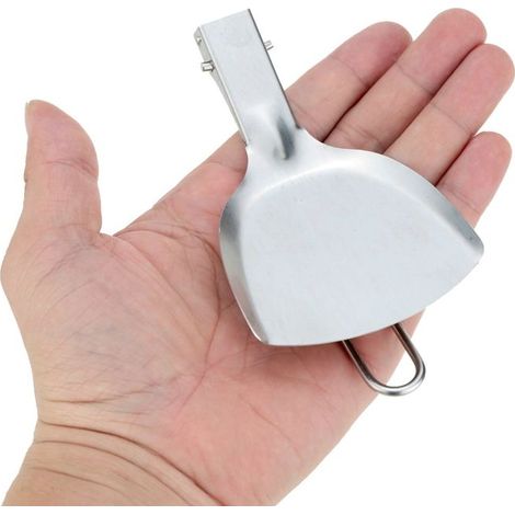 1 pièce Spatule pliante, acier inoxydable, résistante à l'eau bouillante, compacte et légère, idéale pour camping et pique-nique (1/5)