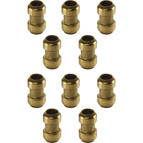 Kupfer Steckfitting Tectite Kupplung 15 x 15 mm DVGW 10 Stück