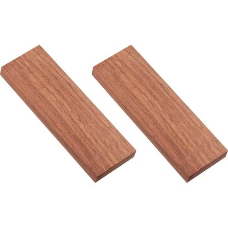 2 Pièces de Bois Dur 12cm X 4cm X 1cm Blocs Exotiques Naturels Planches pour Projets de Menuiserie Bricolage, Brun Clair (1/5)