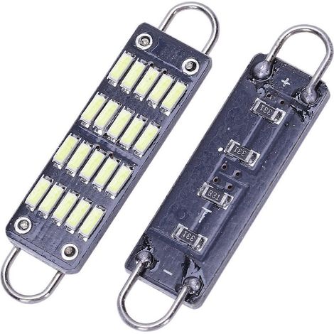 40 ampoules LED feston blanches brillantes de 44 mm, 20 LED SMD à boucle rigide de 44 mm (1,73 pouce) pour éclairage intérieur de plafonnier et de carte (références 561, 562, 567 et 564). (1/5)
