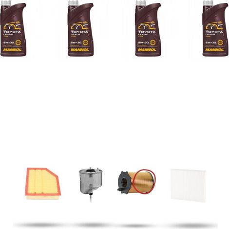 Kit tagliando 4 FILTRI e 4L OLIO compatibile con Volvo S80 II 1.6 D2 84kw Dal 2011 (1/5)