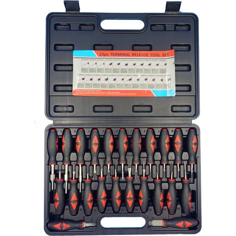 ZX001 Kfz-Reparatur-Werkzeugsatz (23-teilig) zum Entriegeln von Steckverbindern und Entfernen von elektrischen Anschlüssen