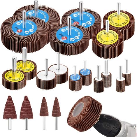 20 Abrasive Flap Wheels 80 Grit (1/5)