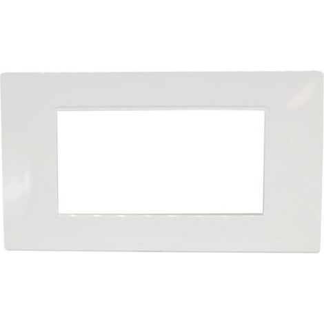 Mapam Serie elettrica frutti compatibili serie Vimar Plana (GEM) Placca 4 Moduli bianco