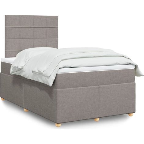 Boxspringbett mit Matratze Taupe 120x200 cm Stoff (1/5)