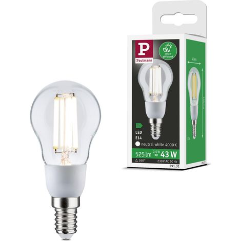 Eco-Line Filament 230V LED sphérique E14 pack de 1 100mm 525lm 2,5W 3000K Clair ampoule (1/5)