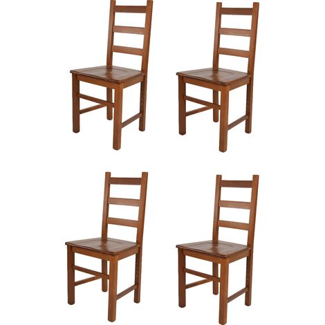 Tommychairs 4 Sillas Rustica en madera de haya nogal claro