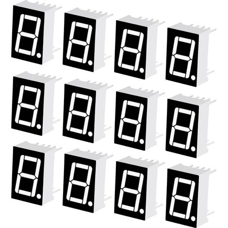 12-teilige 7-Segment-LED-Digitalanzeige 5161AW 1-Bit Weiß (1/5)
