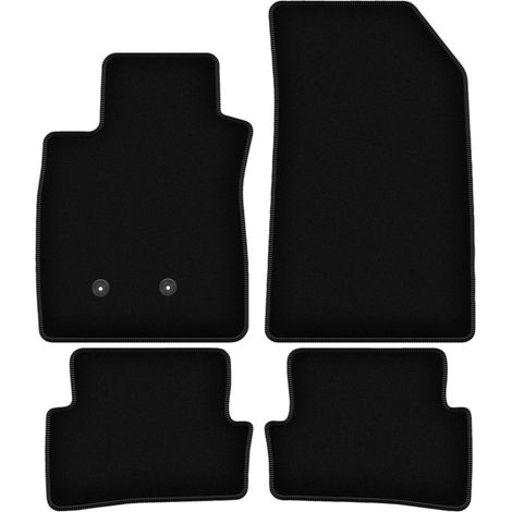 Tapis de sol basiques en velours noir pour : Renault Clio III Grandtour, break, berline (2005-2012) (1/5)