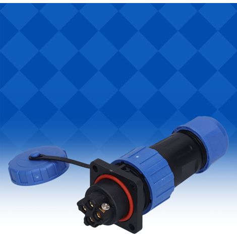 IP68 wasserdichter, vierpoliger, quadratischer, lötfreier Luftfahrtstecker LP20 mit lötfreien mehradrigen Stecker- und Buchsenanschlüssen, 250 V, 4 Leiter (1/5)