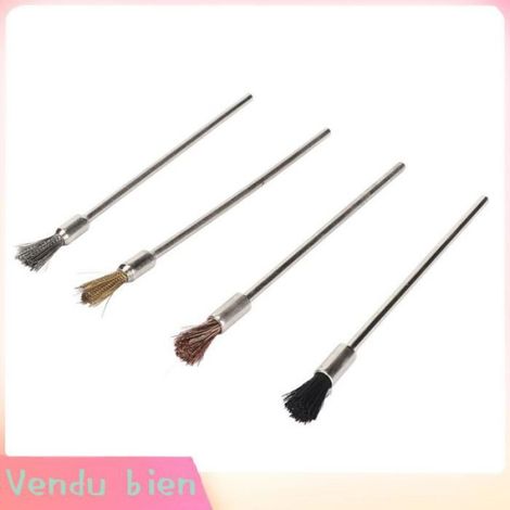 Garosa Ensemble de stylos pinceaux à gratter Brosses de Ponçage de Préparation 4 Pièces Multifonctionnel en Fibre bijoux horloger (1/4)