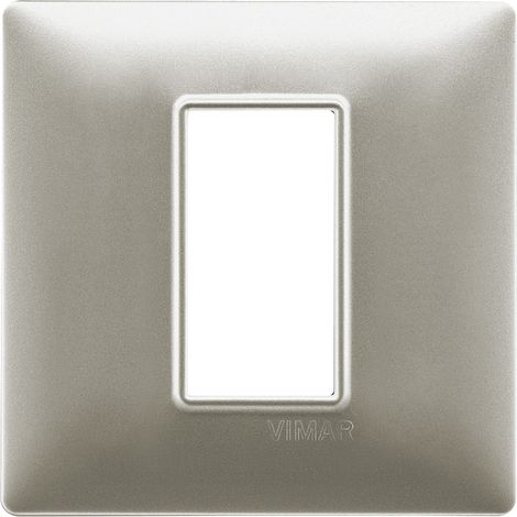 Placca 1M nichel opaco per scatola rotonda  Vimar Plana 14641.21