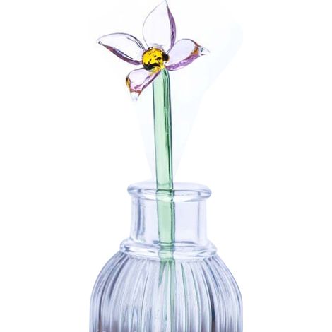 Bouquet de fleurs en verre soufflé à la main, ornement décoratif pour bureau, maison ou fête. (1/5)