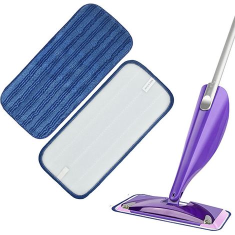 adaptées pour Swiffer Wet Jet pouces tampon de vadrouille en microfibre tête remplacement humide et sèche-bleu 2 pièces 12 (1/5)