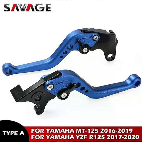 Palancas de freno y embrague para motocicletas YAMAHA MT125 YZF-R125 XSR125 MT-125 R125 XSR 125 2016-2023, ajustables (Azul 2016-2019) (1/5)