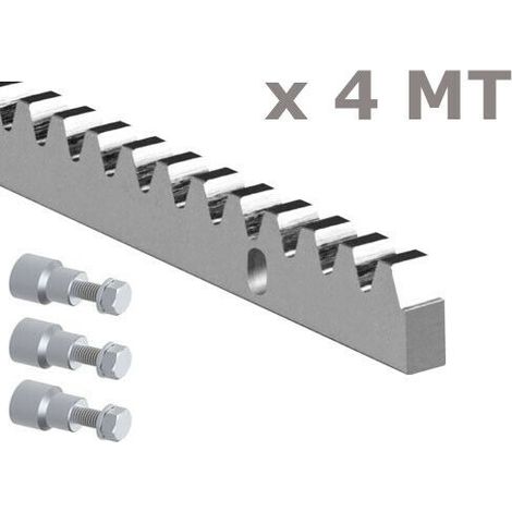 Kit Cremagliera 30x12 4 Mt M4 In Acciaio Zincata Zincato X Cancello Scorrevole