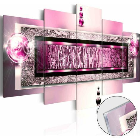 Tableau sur verre rêve de cyclamen - 200 x 100 cm (1/3)