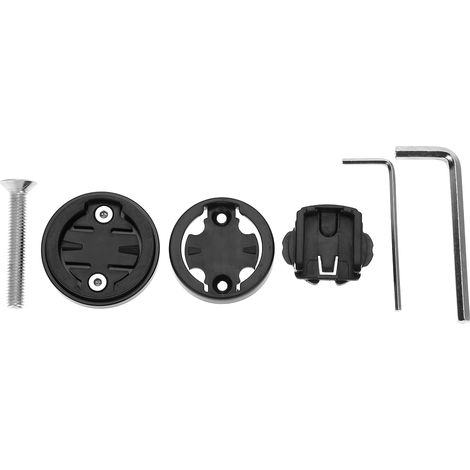 Support de compteur vélo pour Garmin/Bryton/Cateye, potence de guidon noire avec capuchon (1/5)