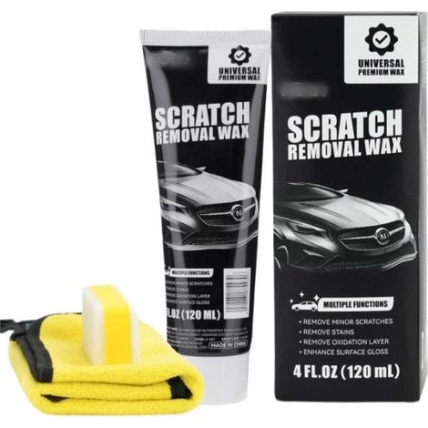 Cire anti-rayures pour voiture : Nettoie et polit sans abîmer la peinture.