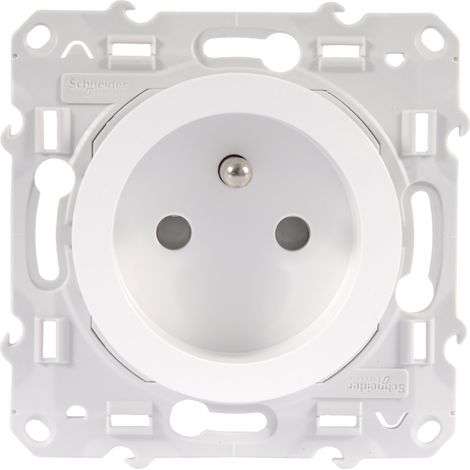 Schneider Electric Enchufe Odace 2 polos y tierra blanco