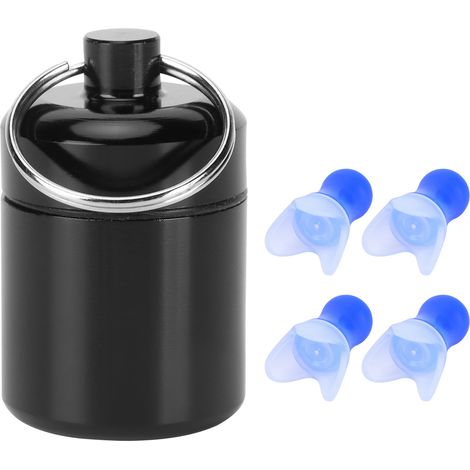 Wasserdichte Ohrstöpsel mit Filter, Geräuschdämpfer, wiederverwendbar, Gehörschutz zum Schwimmen, Fliegen, blau. (1/5)