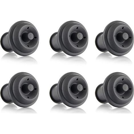 6 Bouchons pour Pompe à Vide – Lot de 6 Pièces en Caoutchouc Souple, Compatible avec la Plupart des Modèles – Couleur Grise (1/5)