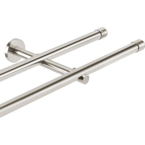 Asta per tende da parete - CTLITE - Set 2 pezzi - 20 mm - 160 cm - Acciaio inossidabile