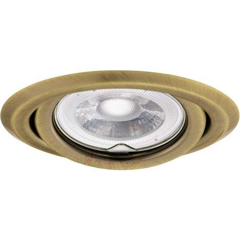 Support Spot Encastrable Rond Orientable 15° ARGUS Laiton Mat