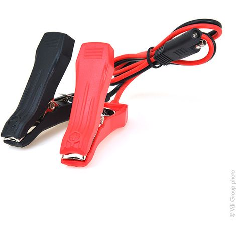 NX – Cordon avec pinces crocodiles – Rouge et noir – Pince à sertir cosse pour câbles électriques – Usage professionnel