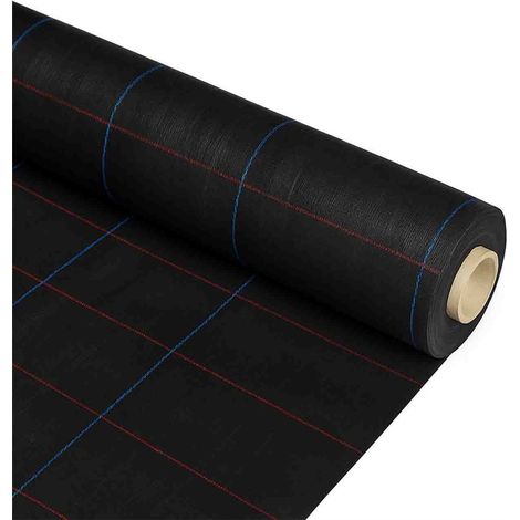 Malla Antihierbas (NEGRO) 120gr Resistente Estabilizada UV Malla contra las Malas Hierbas 2 x 10 m. -