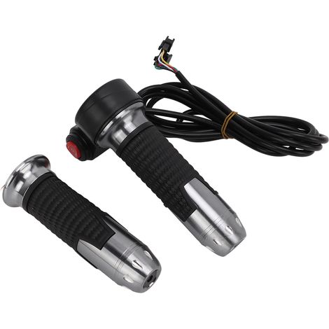 Paar Drehgasgriffe für Lenker, Zubehör für 12V-99V Elektrofahrzeuge (ohne Dreiganganzeige), grau (1/5)