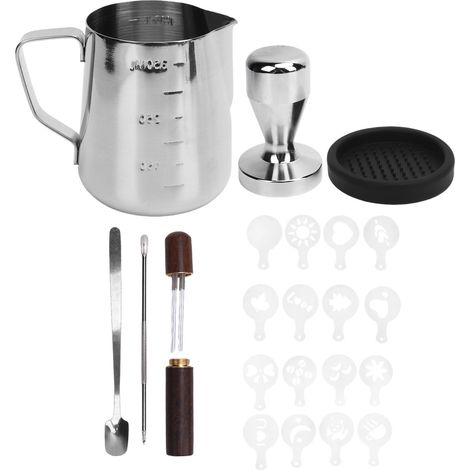 Set Barista Professionale – Tamper 51mm e Distributore WDT in Acciaio Inox 316, Design Elegante per Preparazione Espresso e Latte Art a Casa o in Ufficio (1/5)