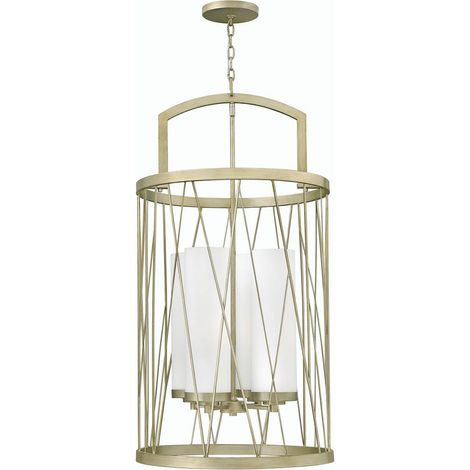 Elstead Nest - 4 Licht Decke Anhänger Kronleuchter Silberblatt, E27 (1/5)