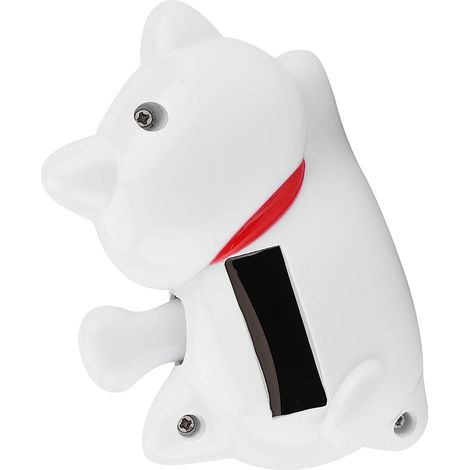 Chaton porte-bonheur solaire paresseux allongé qui salue, accessoire auto décoratif, figurine chat qui fait signe, cadeau voiture, 1 pièce (1/5)