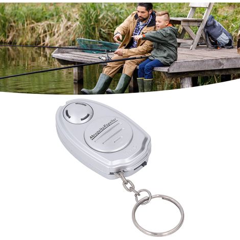 Répulsif Ultrasonique Anti-Moustique [Mini Portable / Sans Radiation / Silencieux] avec Porte-Clés, Argent, ABS, CR2032 (1/5)