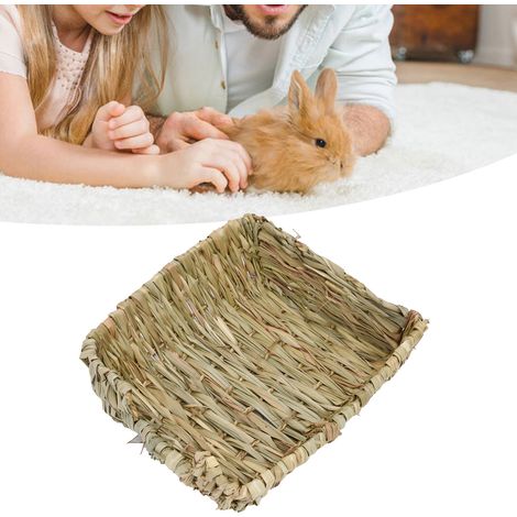 Nagerhaus mit Schilfkorb, gemütliche Höhle mit Griffen – für kleine Hamster, Chinchillas, Katzen, Hunde, Haustiere, Zahnpflege-Kauartikel und die Natura Verte-Reihe (1/5)