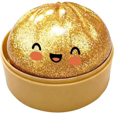 Boulettes géantes à paillettes à presser, boulettes Bao anti-stress à presser avec cuiseur vapeur, jouet à manipuler pour soulager le stress, boulettes à paillettes à presser, jouets anti-stress pour