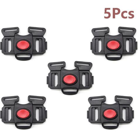 Harnais de sécurité à 5 points pour chaise haute – Clip 25mm – Matériau plastique épais – Installation facile – Adapté à poussettes et chaises hautes (1/5)