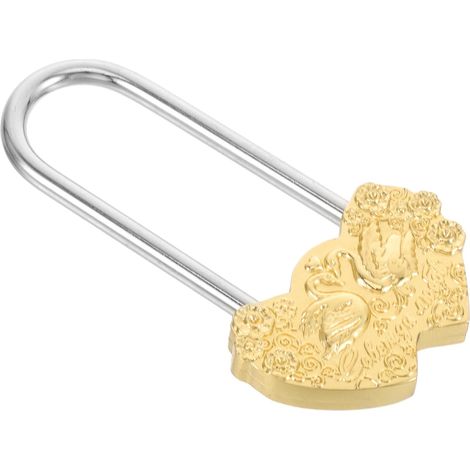 Metallschloss für Jahrestag und Hochzeit kleines goldenes