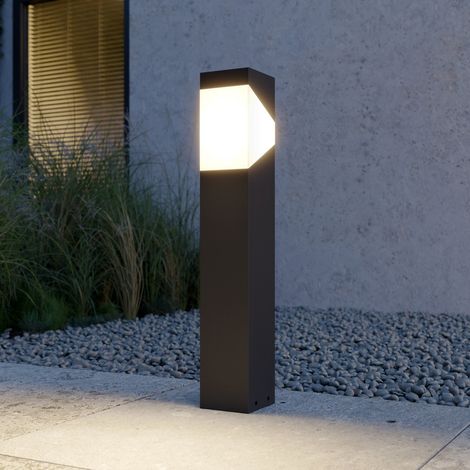 [GEBRAUCHT] B-Ware Lucande Sockelleuchte Kiran Wegeleuchte Gartenleuchte Lampe E27 Aluminium Grau