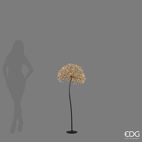 EDG Enzo De Gasperi Decoro di Natale Tarassaco Rich Nero 384 LED H120 Ø30 cm IP44 – Decorazione Luminosa (1/2)