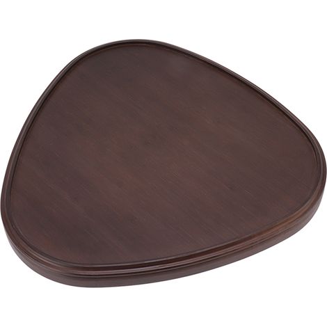 Plateau de service en bois de bambou robuste, simple et élégant, triangulaire, multifonctionnel, pour café, bureau ou table à manger (petit format). (1/5)