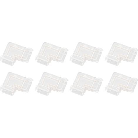 Stück LED-Streifen-Verbinder, professionell, transparent, 3-polig, L-förmig, COB für COB-LED-Streifen (1/5)