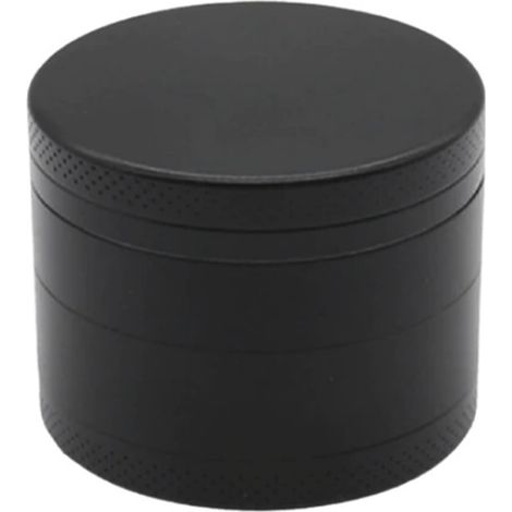 Moulin à épices broyeur à herbes tabac 4 couches 50mm noir alliage de zinc rond pour fumer (1/5)
