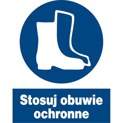 ZNO-8 – Arbeitsschutzschild – Sicherheitsschuhe tragen